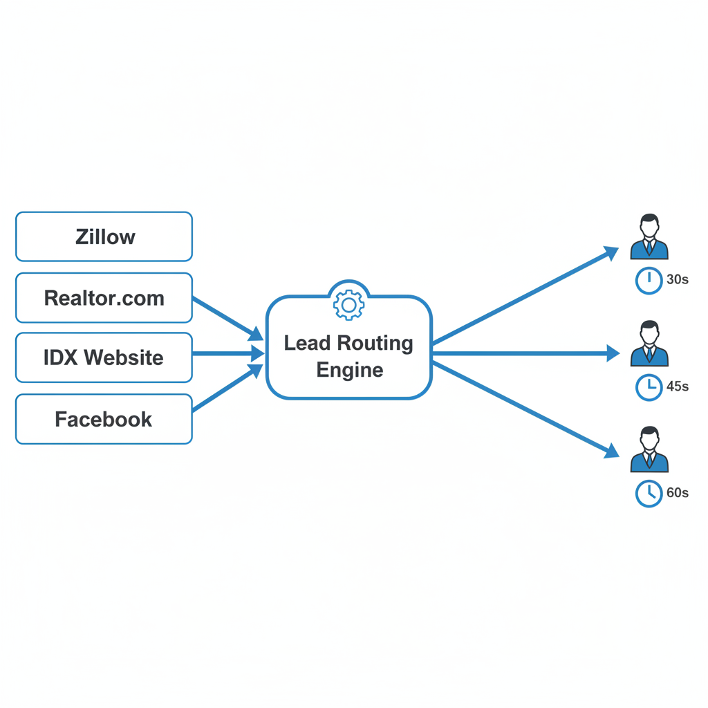 real estate lead distribution software routing portal leads to agents in seconds