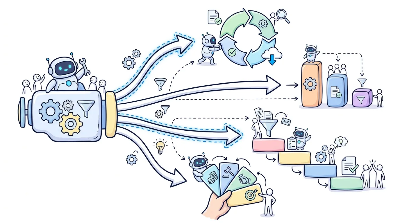 Lead distribution methods branching from the engine